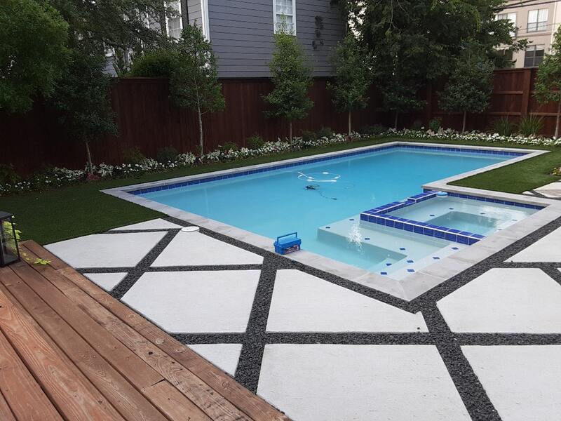 a pool after cleaning and maintenance was done