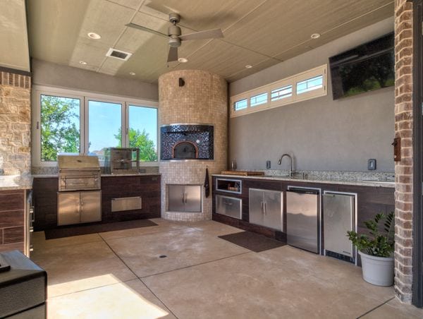 a full outdoor kitchen